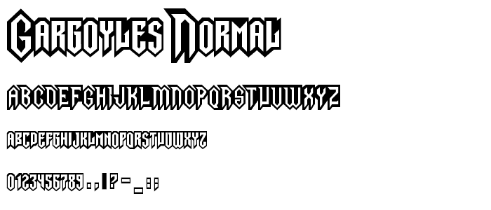 Gargoyles Normal font